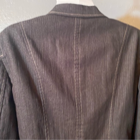 Ann Taylor Loft Black Jean Button Blazer - Picture 9 of 16